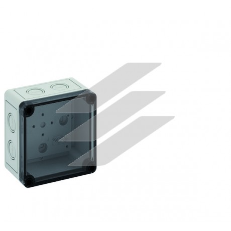 TK-коробка PC 1111-7-tm (110х110х66мм), полікарбонат, 7 метричних вводів під M20/25, IP66, прозора кришка, Spelsberg